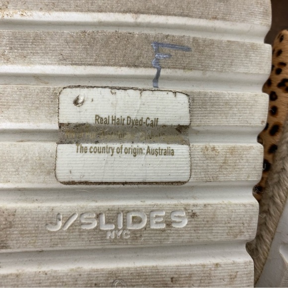 J/Slides Calf hair Leopard print slides - Picture 7 of 7